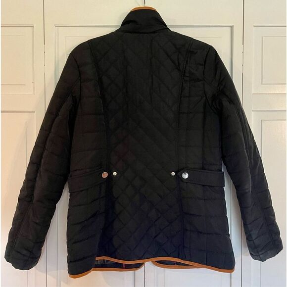 Liverpool LA black quilted tan trim jacket size m - Picture 7 of 10